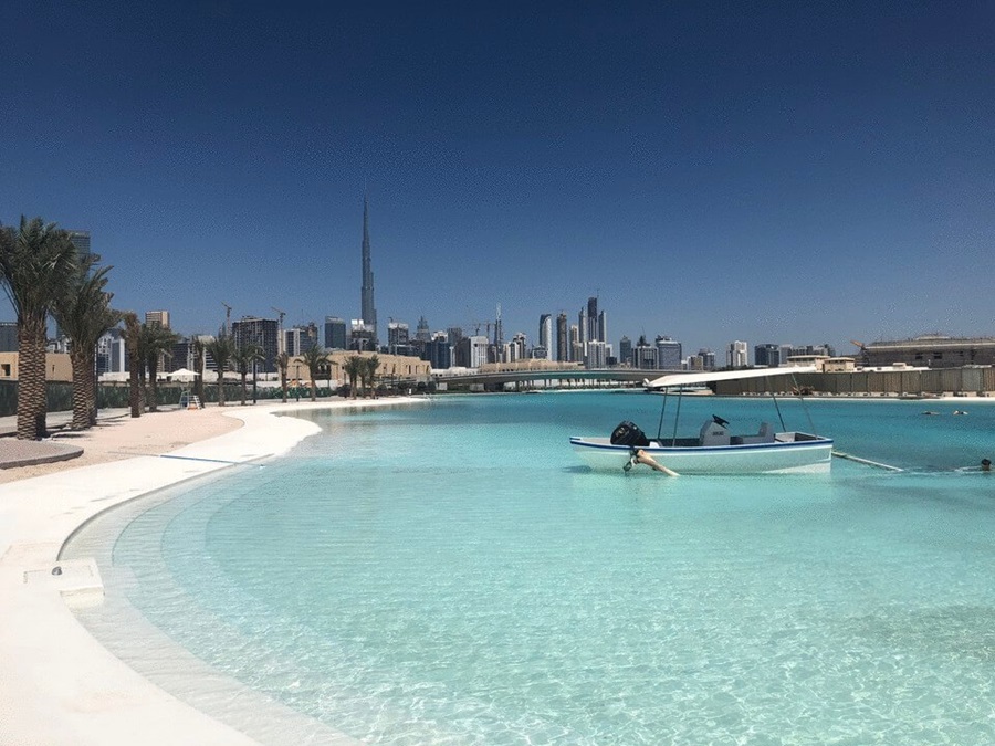 An important part of the visual appeal for the Mohammed Bin Rashid Al Maktoum City is this iconic lagoon.