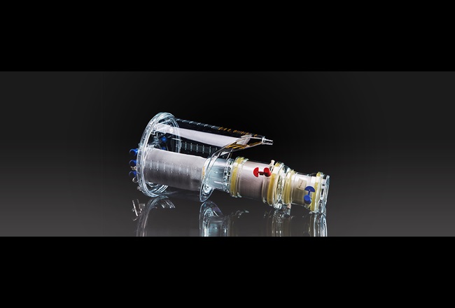 Haltbares, transparentes Makrolon® 2458 gewährleistet mit dem Membran-Oxygenator von Wego die Sicherheit der Patienten.