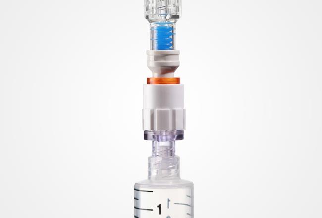 Makrolon® Rx1805 provides the closed, no drip, valved male luer connector in Q-FLO™