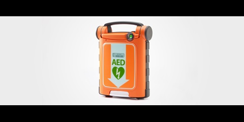 The Powerheart® G5 defibrillator battery case and housing is made with Bayblend® FR3010.