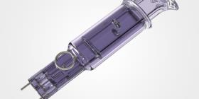 Super Staple™ Classic bone  fixation device with high-strength,  medical-grade Makrolon® Rx2530.