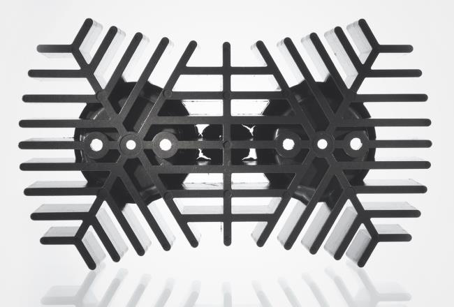 Makrolon® TC thermally conductive polycarbonate especially for use in LED heatsinks.