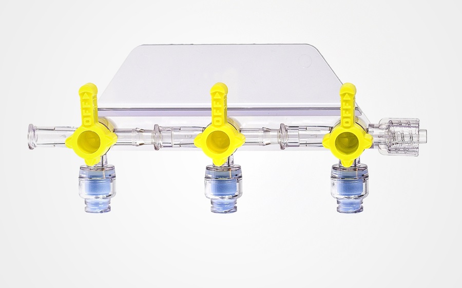 Elcam Medical的Marvelous™三通旋塞阀采用医用级模克隆® Rx1805。