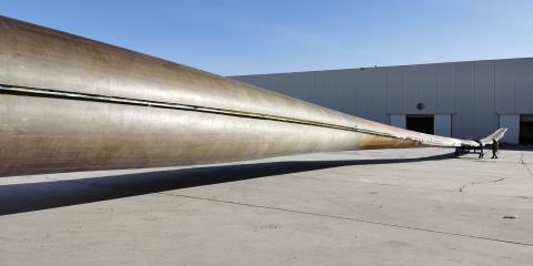 World’s first 64.2 full polyurethane resin wind blade