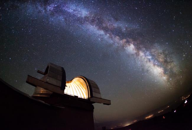 An astronomical observatory under the stars.