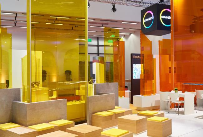 Lounge area on Covestro booth