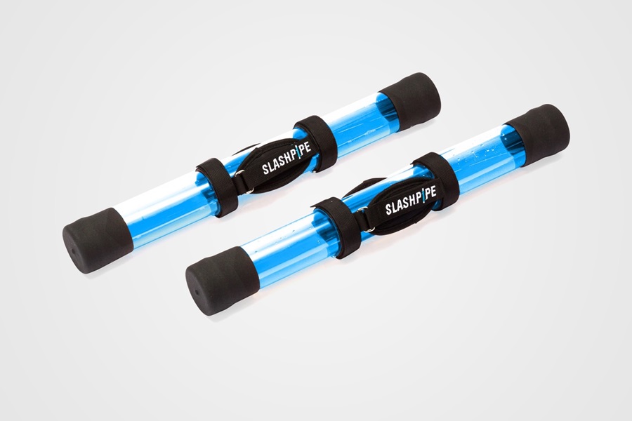 Two SlashPipes, fitness sticks, in close - up perspective.