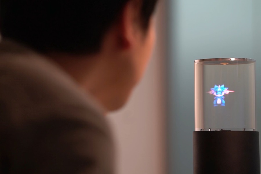 Sony 360-degree Cylindrical Transparent Display