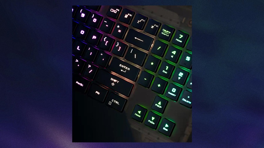 ROG STRIX 5Plus with a translucent keyboard surface