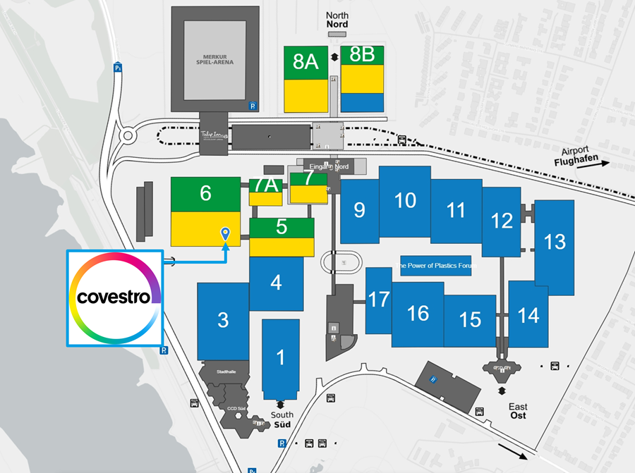 Floor plan Covestro stand at K2025