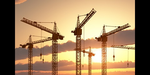 Large-Cranes at a construction site 3