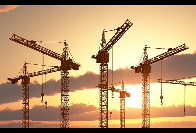 Large-Cranes at a construction site 3
