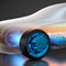 Body of an electric car with a view on the battery
