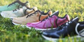 A row of shoes made from TPU