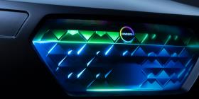 A futuristic front end of a car