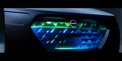A futuristic front end of a car