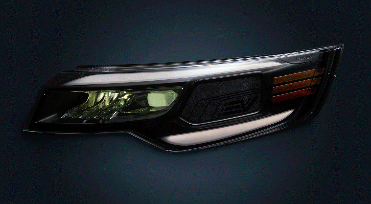 Mono-material headlamp in use
