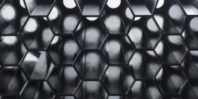 A new form of crash absorber in  close - up.