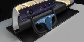 A car interior dashboard exhibit made using INSQIN®, Dispercoll® and DirectCoating technology.