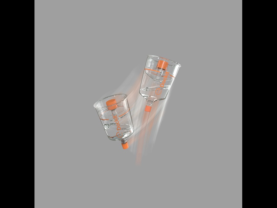 Shaking the 2K clear coat capsule to mix the components