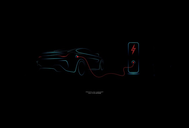 Elektroauto mit Ladestation