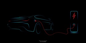 Electric car with charging station