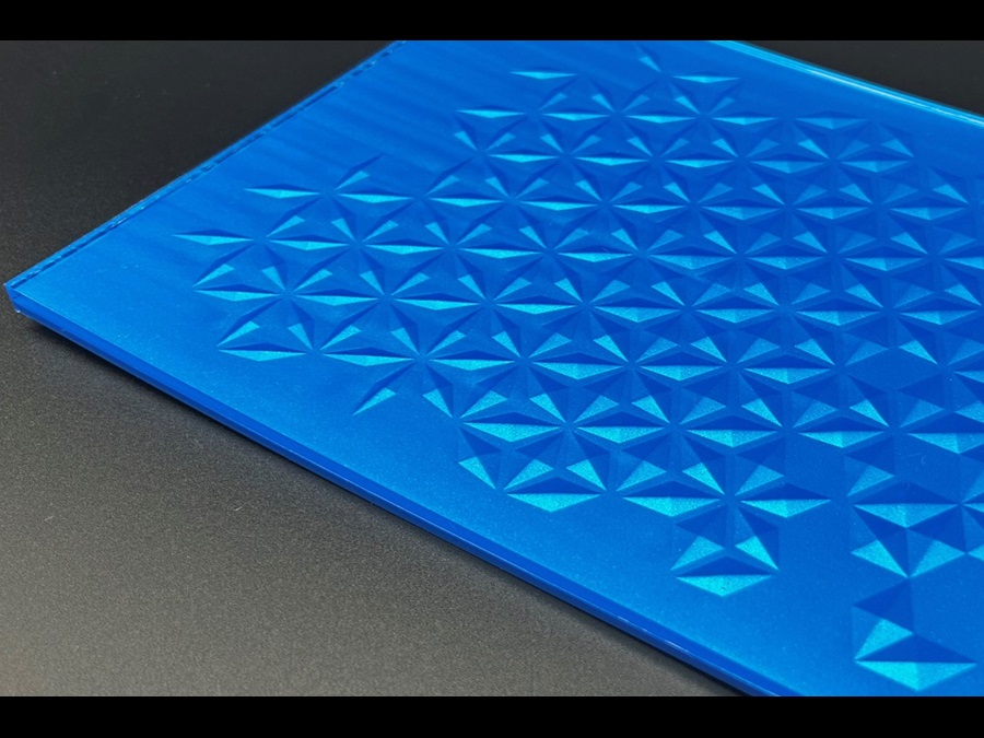 Covestro Sample Plate for metallic effect with in-mold coating