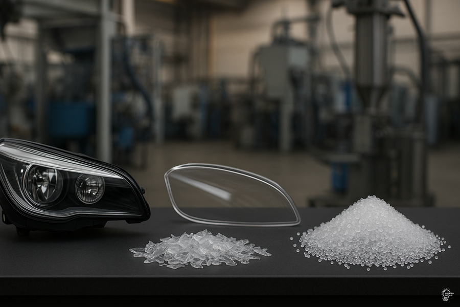 Car-to-car recycling of automotive headlamps