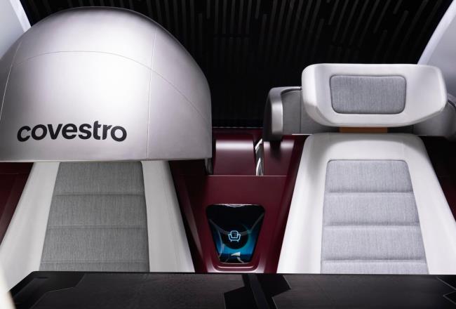 A snapshot of the Covestro concept car shown at K2019