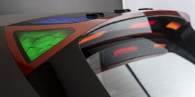A new type of roof spoiler that integrates sensors, cameras and lighting elements.