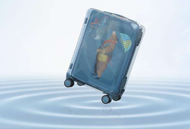 NINETYGOxNongfu Spring recycled suitcase banner
