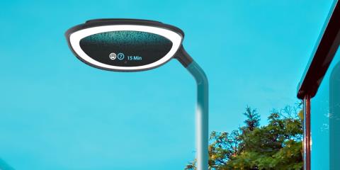 Public space light in outdoor setting
