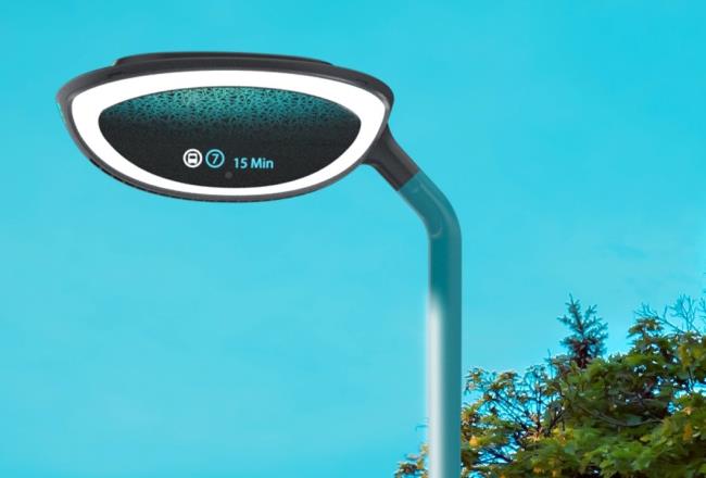 Public space light in outdoor setting