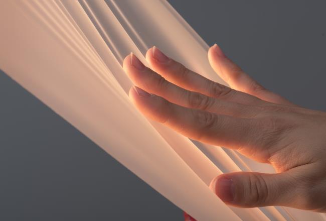 Platilon® XM extra matte TPU films for medical use. Example: skin tone for wound care application.