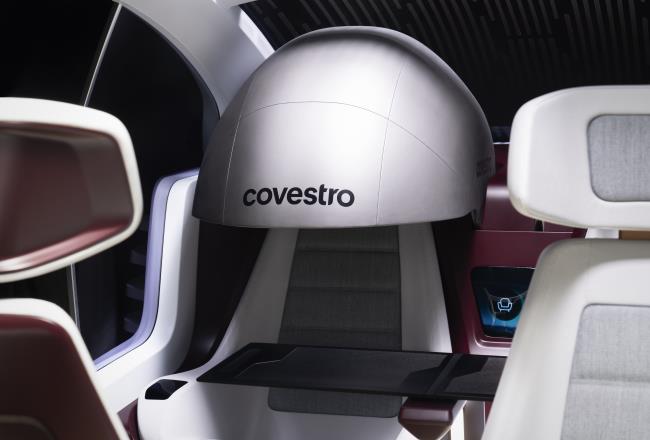 The moveable Privacy Dome in its interior concept showcasing increased passenger privacy.