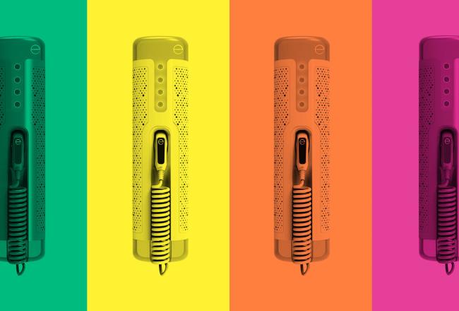 Wall-mounted chargers in different colors