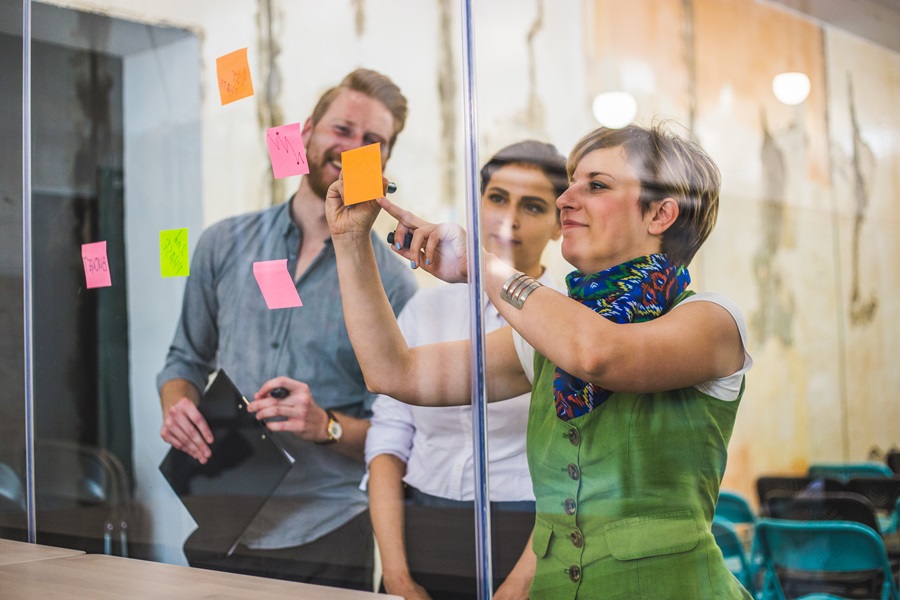 Young creative business people meeting at the office.