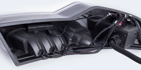 Automotive headlamp future concept as seen from back