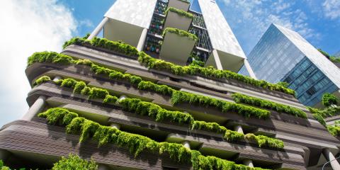 Ein nachhaltigeres Hochhaus, das die Gärten in seine Fassade integriert.