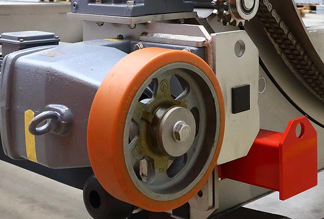 The Orbiter load tipper by Deprez Construct can quickly rotate and unload crates of perishable food.