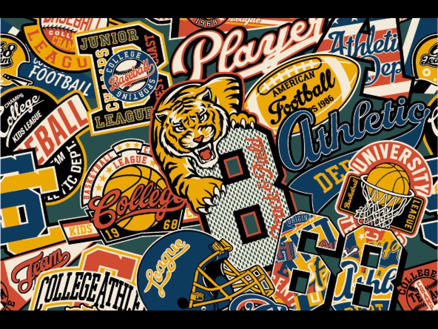 Collection of textile emblems