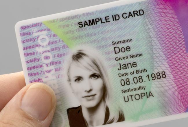 ID card made of Makrofol® ID.