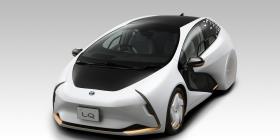 The Toyota LQ battery electric concept car has a 300-kilometer range and can seat 4.  Toyota©
