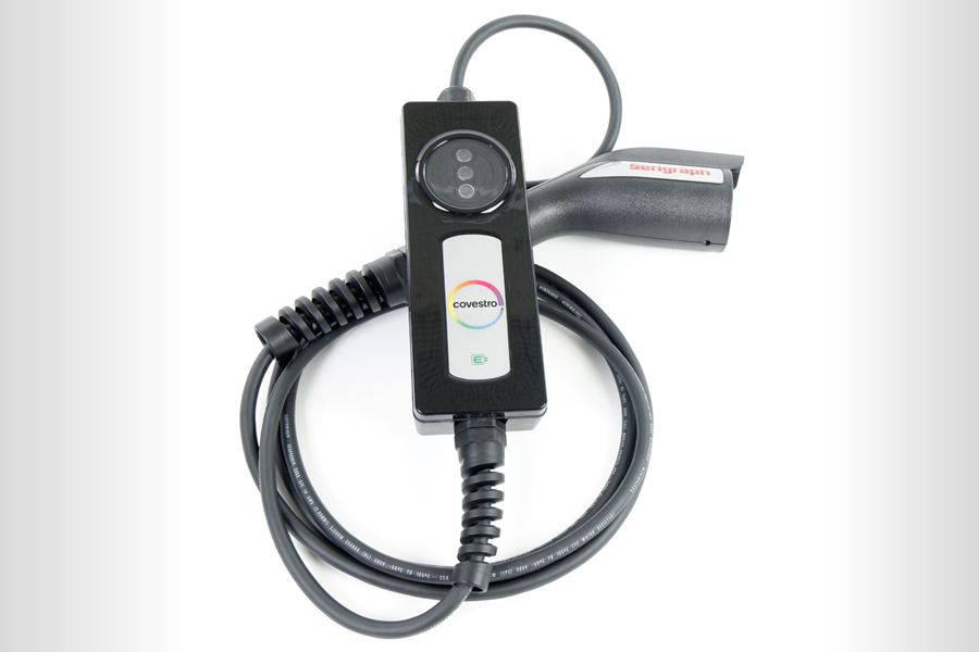 EV charging cord parts made with Makrofol® SR906 by Serigraph Inc.; USA