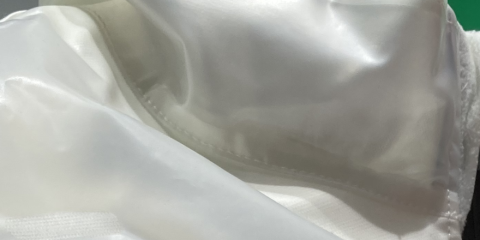 Close-up of concept vest chest area and collar.