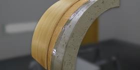 Parkettklebung auf Betonrohrbogen